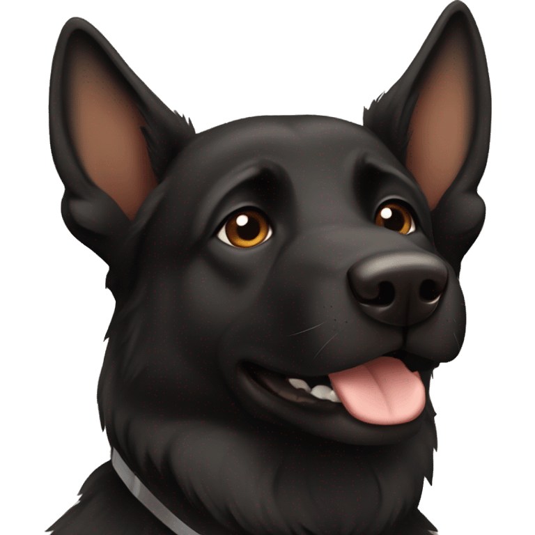 Black German Shepard with brown collar emoji