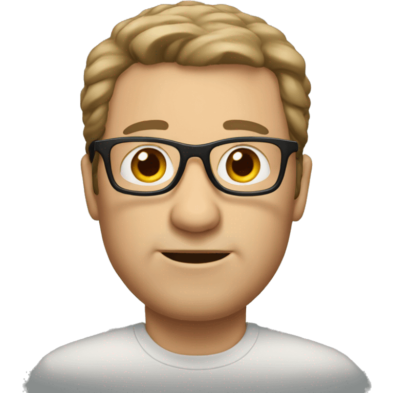 white dad with brown hair and glasse emoji