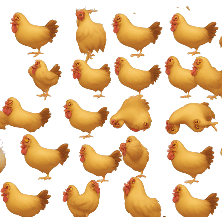 chicken eating emoji