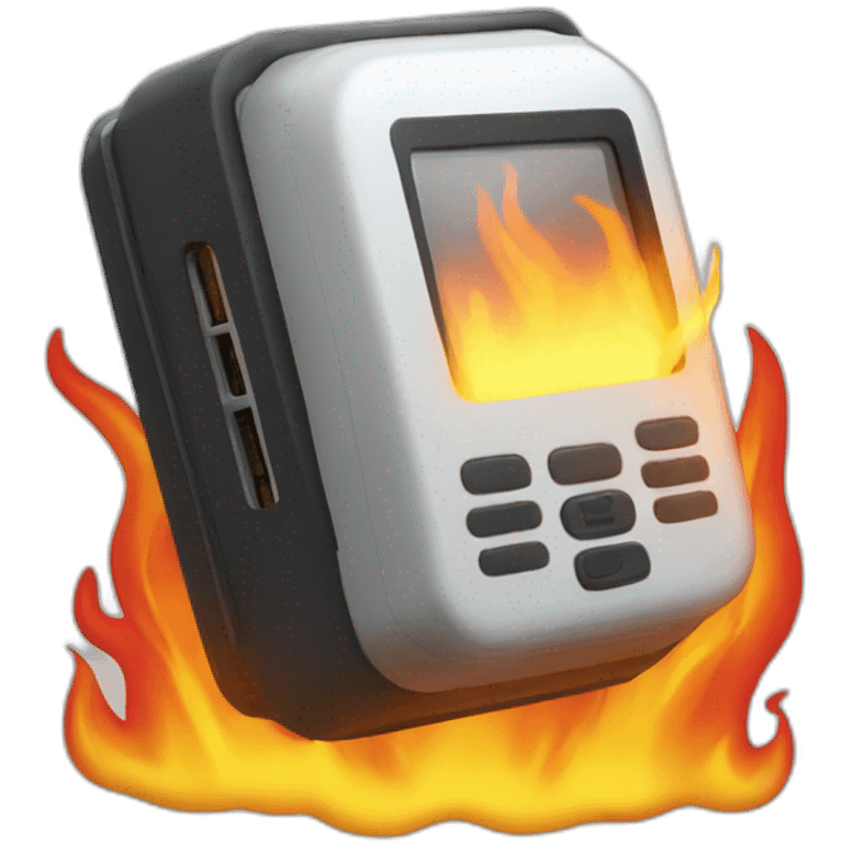 beeper on fire emoji