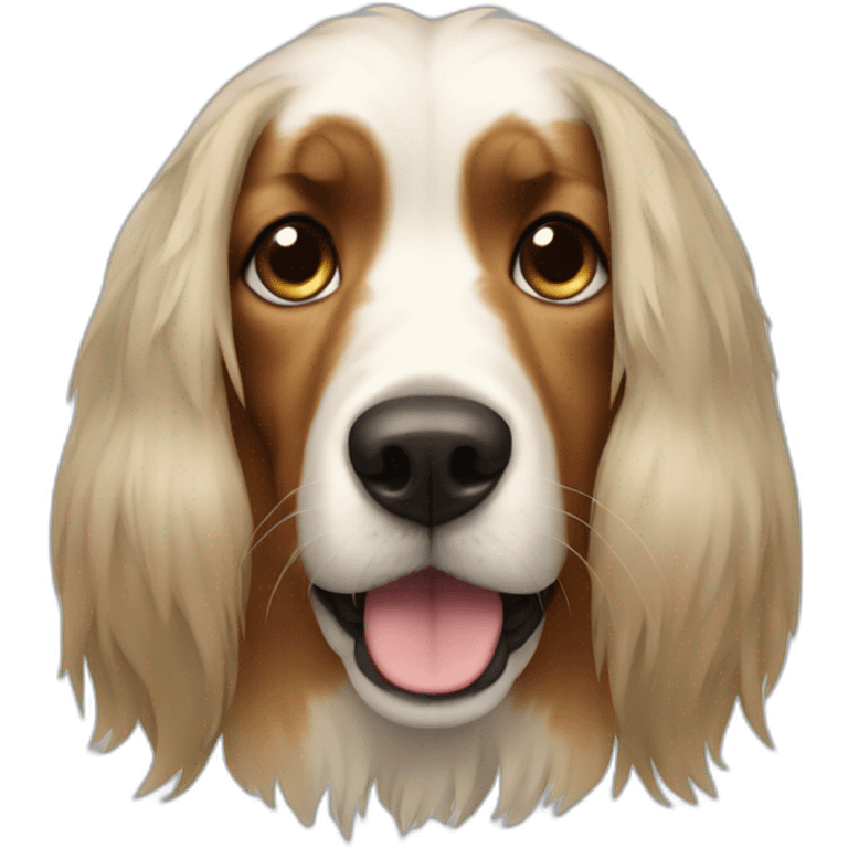 Long haired dog emoji