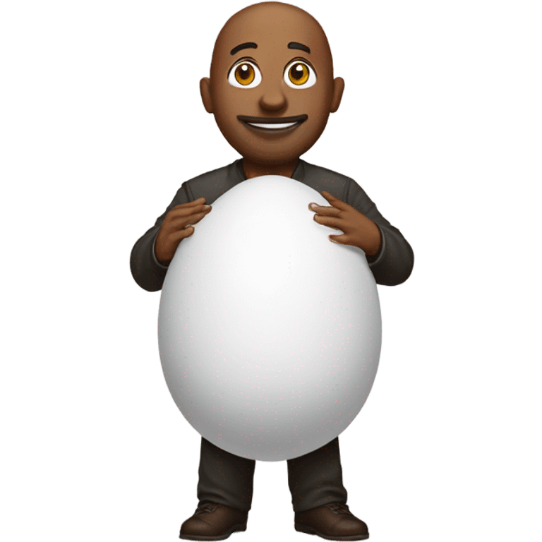 Big egg as a godly figure emoji