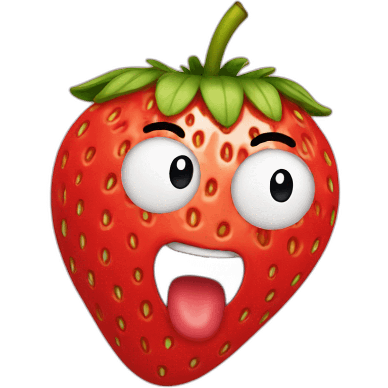 strawberry surprising emoji