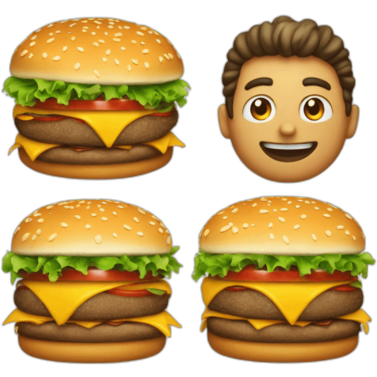 Monstro formato hamburguer emoji