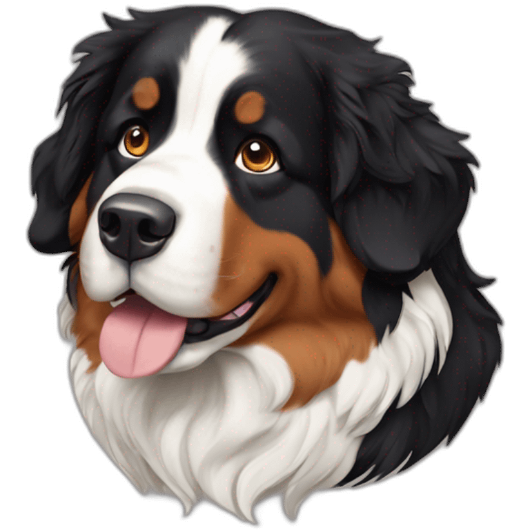 Bernese mountain dog long tong emoji