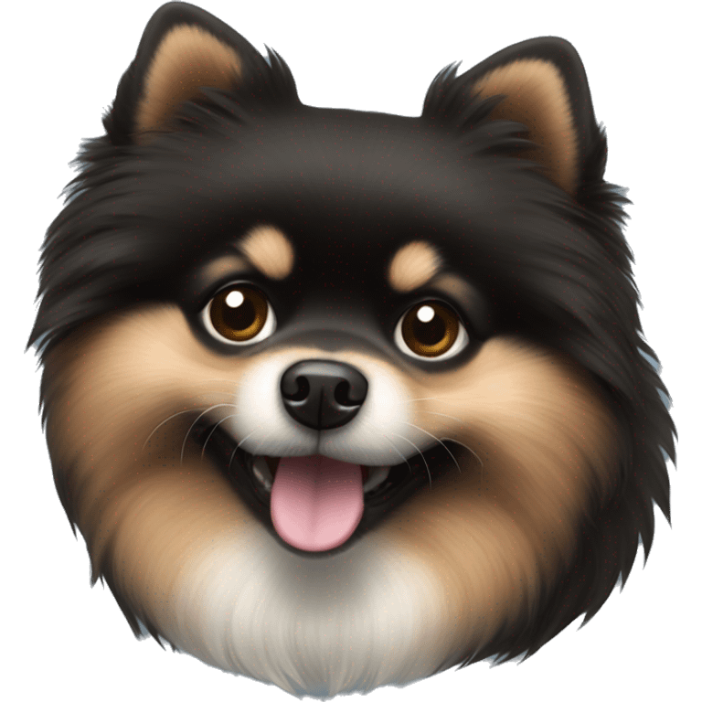 Little black pomeranian dog emoji