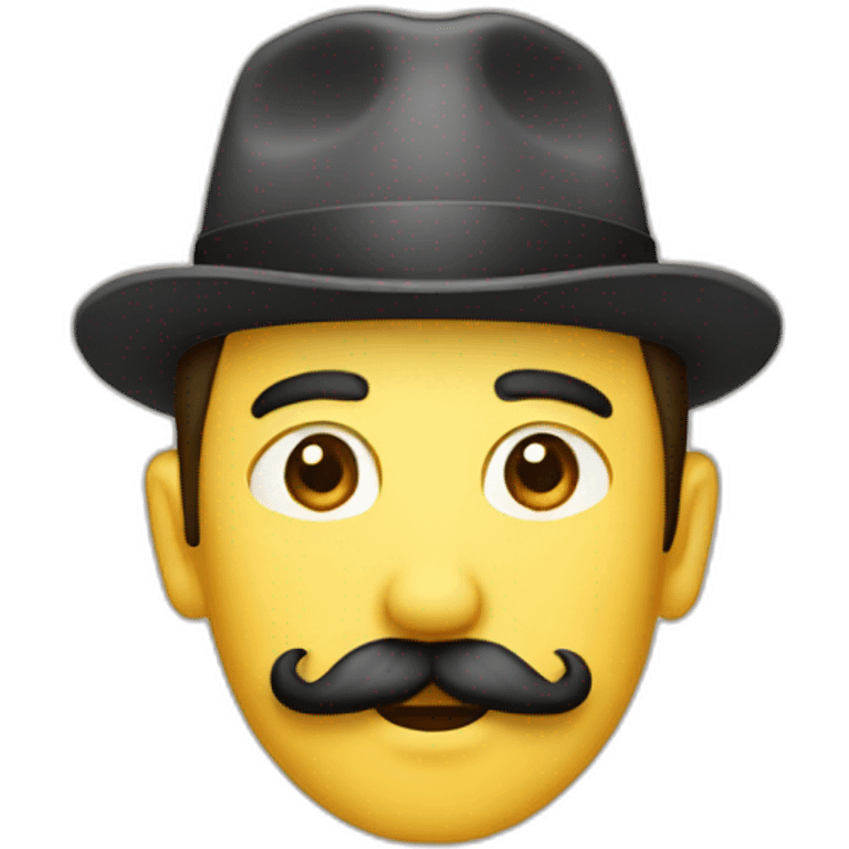 M’en with rectangular mustache emoji