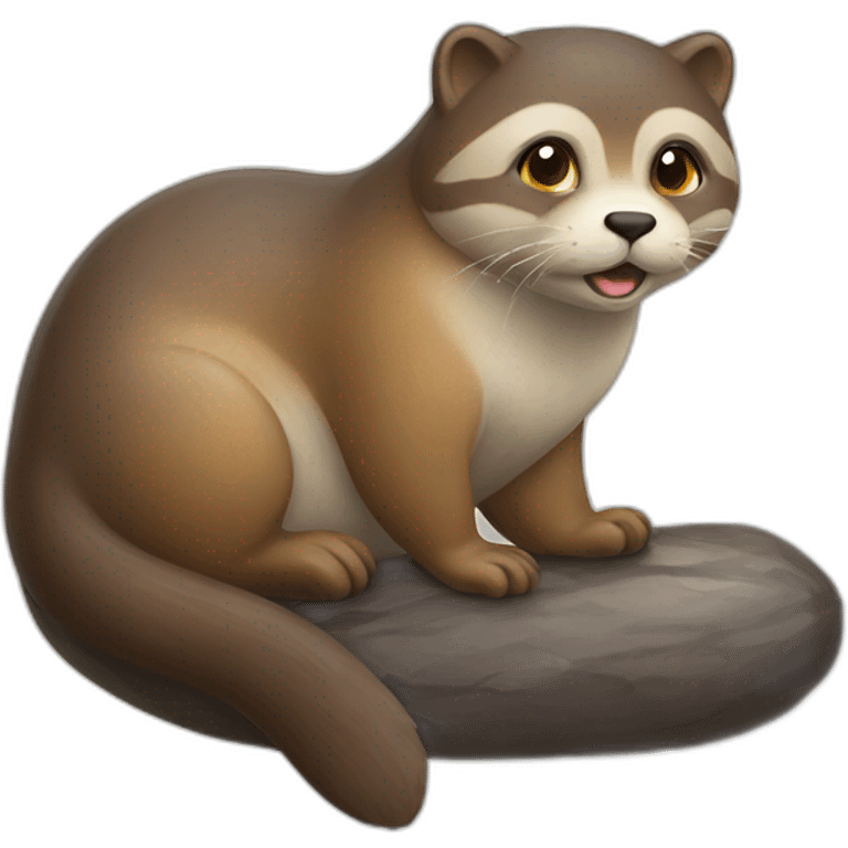 Chat sur une loutre emoji