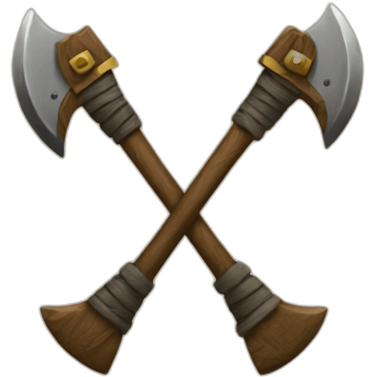 Crossed axes viking  emoji