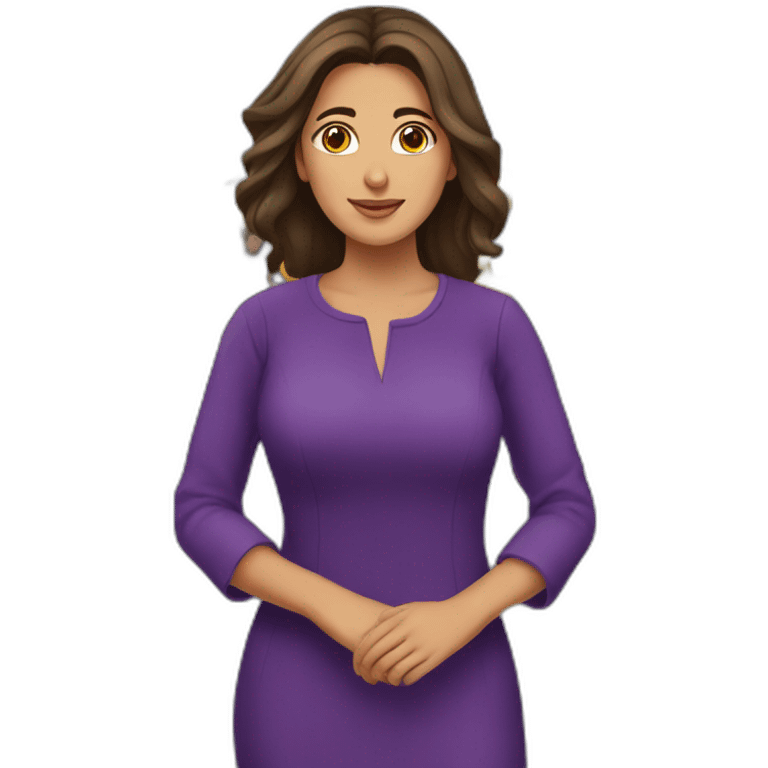 Armenian women in purple clothing in the bus station emoji