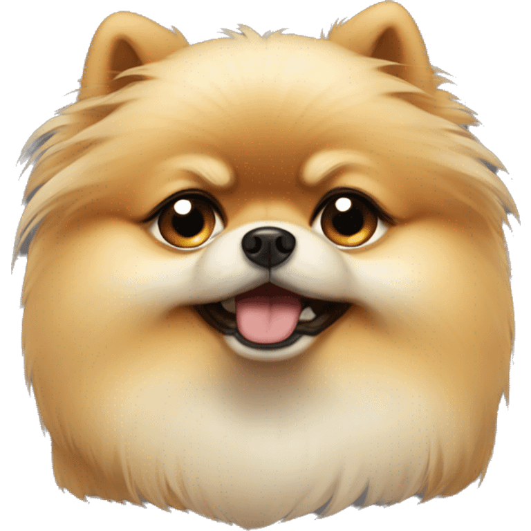 Sad pomeranian crying with tears in the face emoji