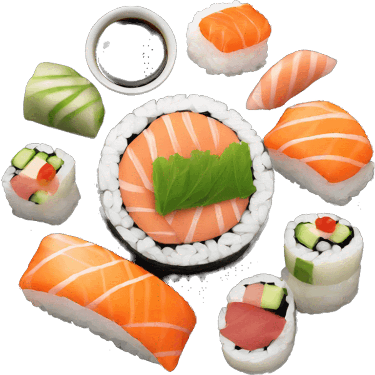 Yummy sushi platter emoji