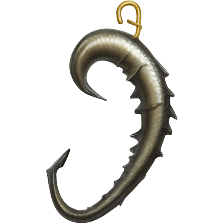 Realistic fish hook emoji