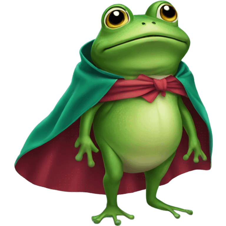 Frog wearing a cape  emoji