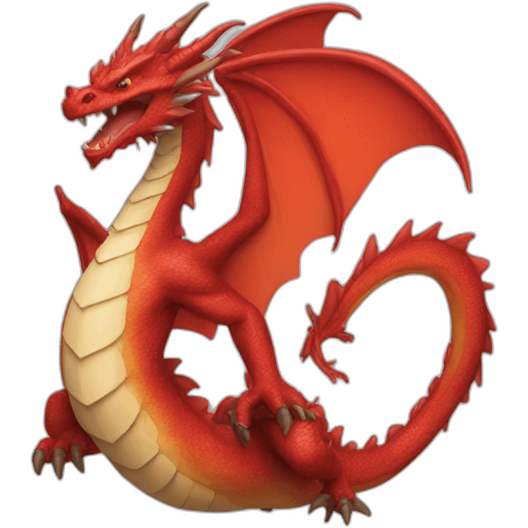 Un dragon rouge emoji