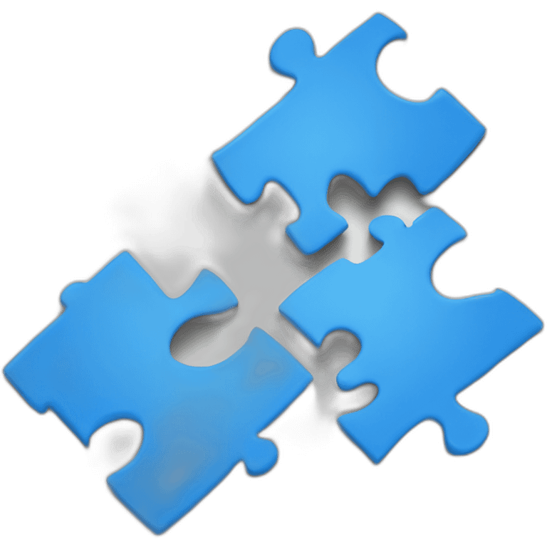 3 blue puzzle pieces emoji