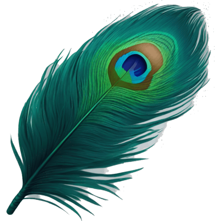 Single peacock feather  emoji