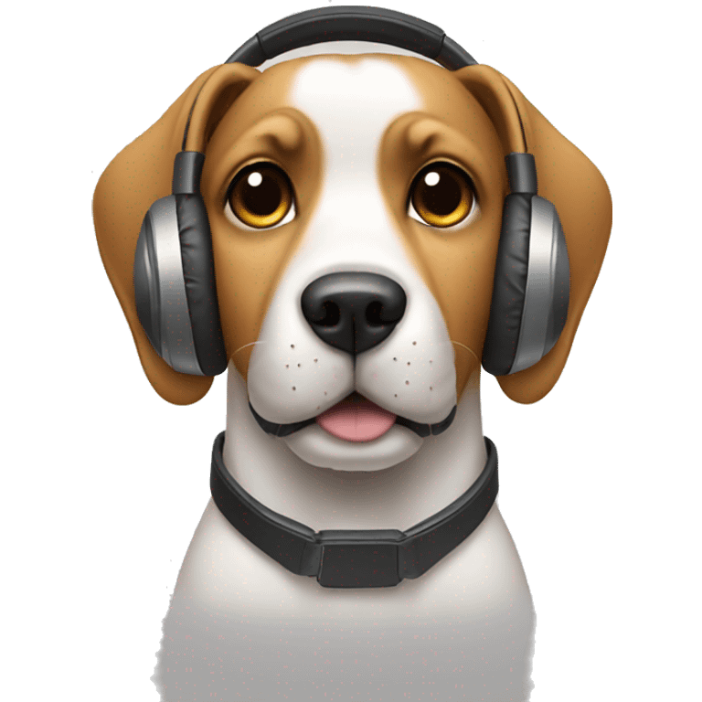 dog wearing headphones emoji