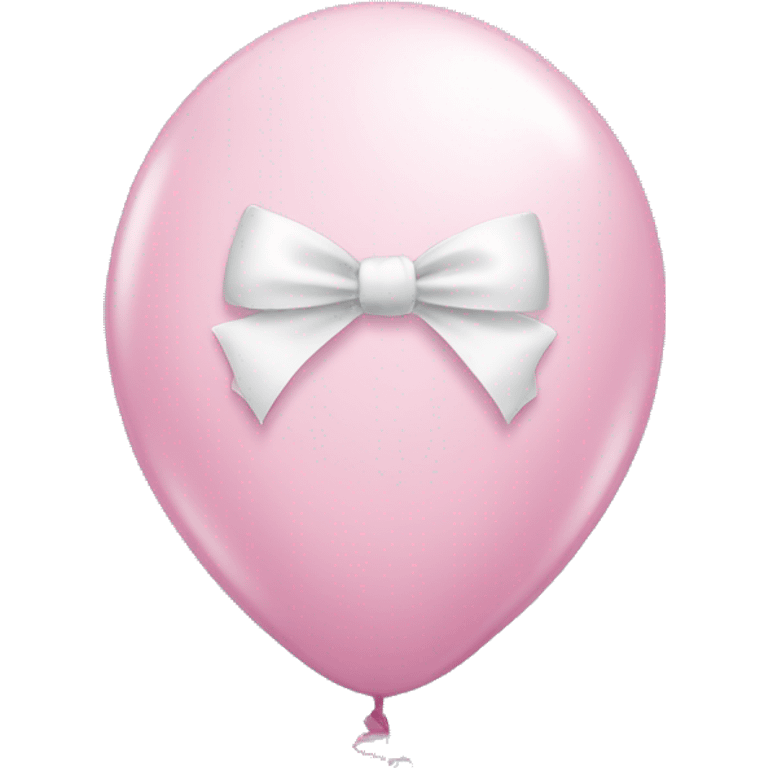 Pastell pink balloon with small white bows emoji