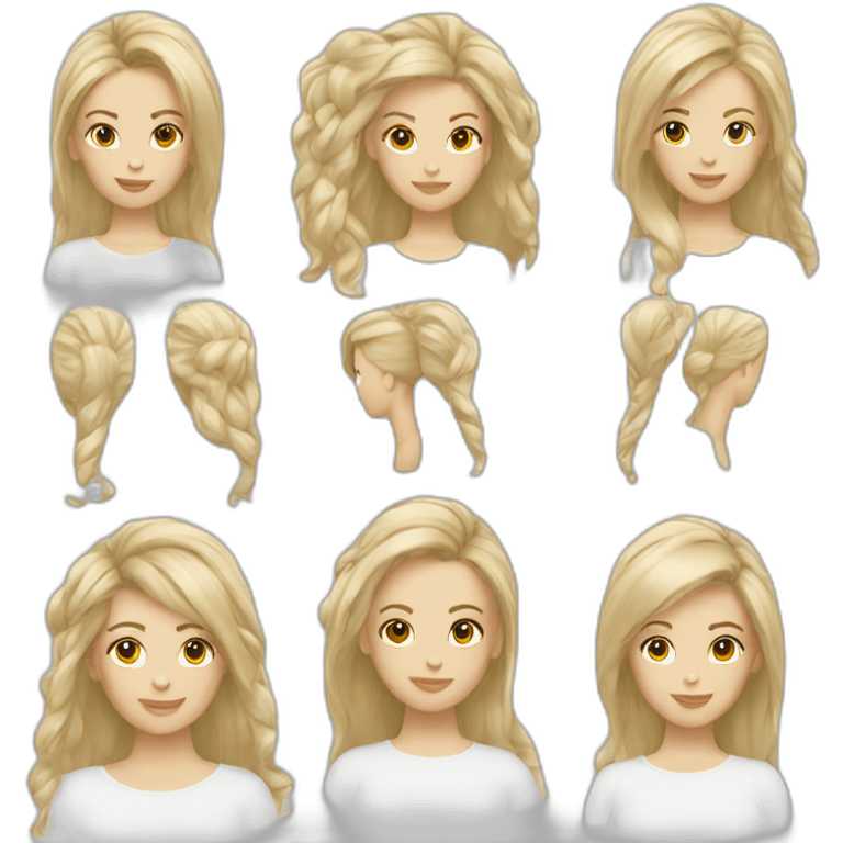 all white image hairstyle emoji