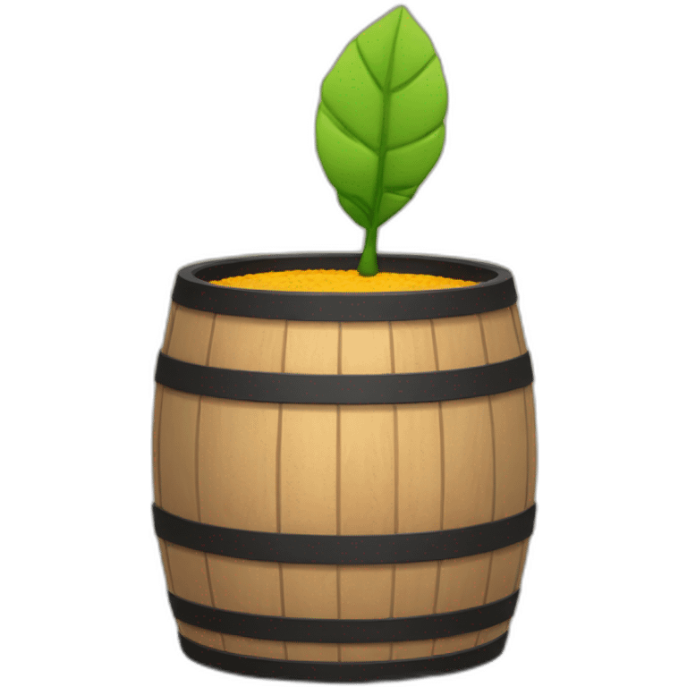 barrel under growing 3d graph emoji