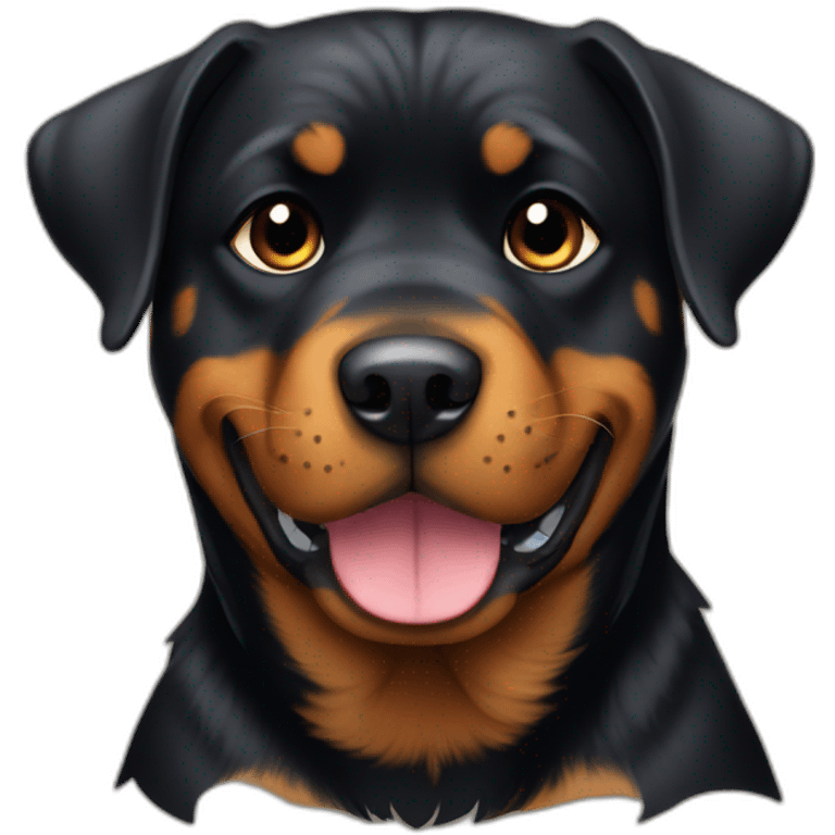 Cute little Rottweiler emoji