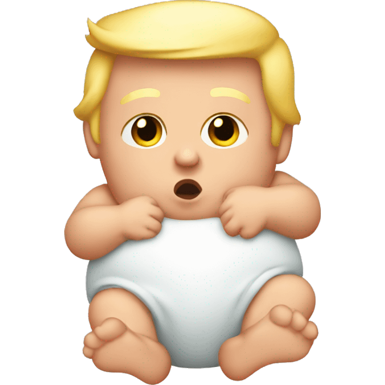 Trump with a baby  emoji