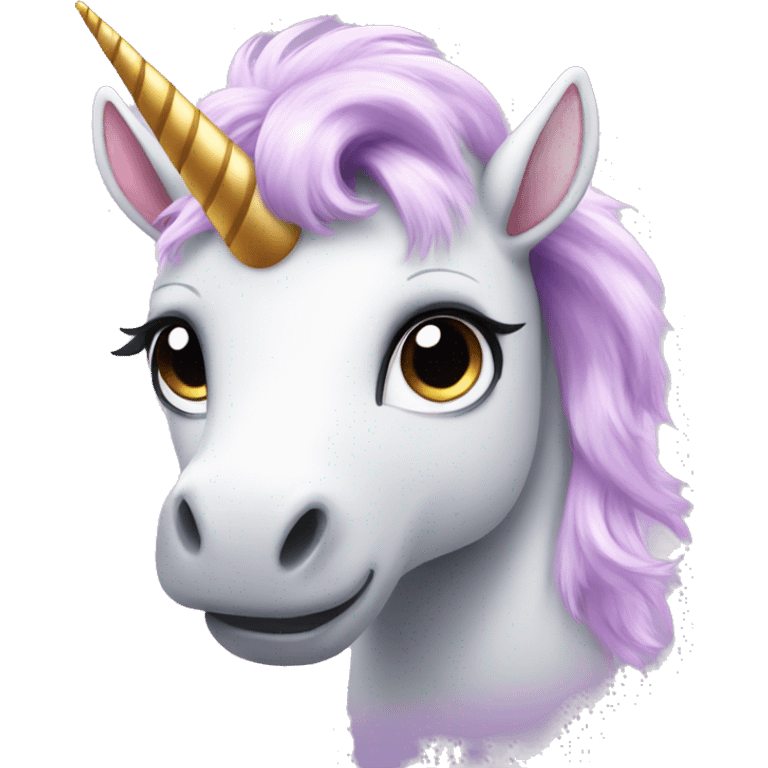 A fluffy unicorn emoji