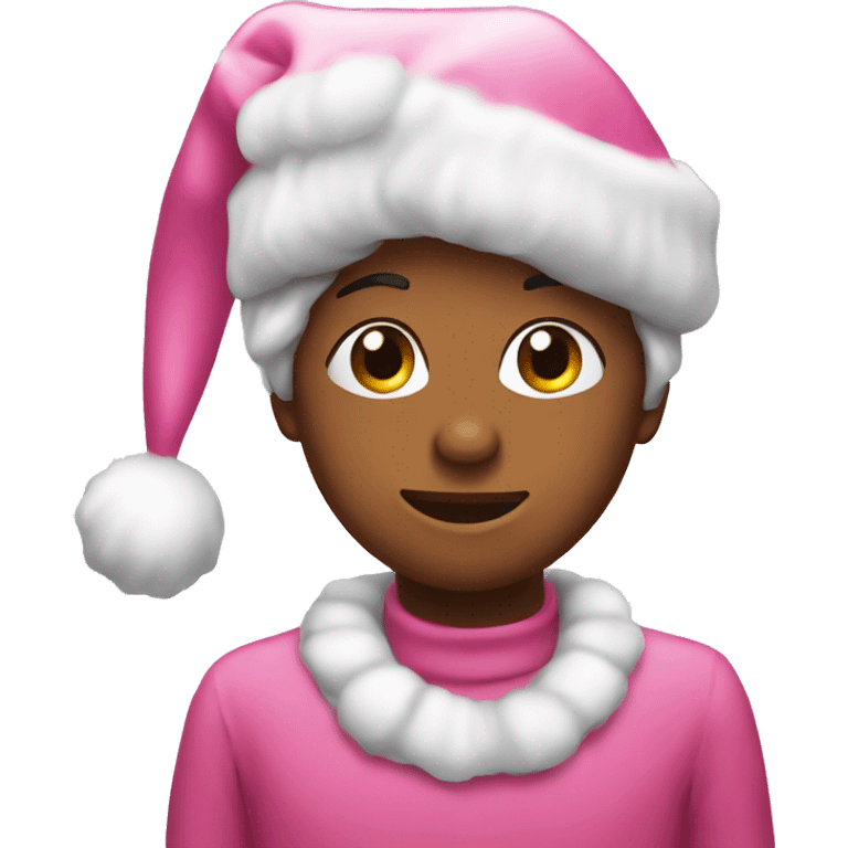 Pink cristmas emoji