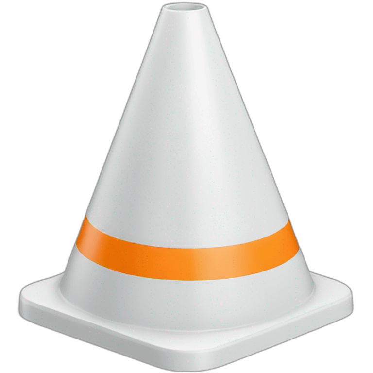 Modern 3d construction cone emoji