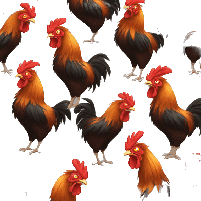 Raging rooster emoji