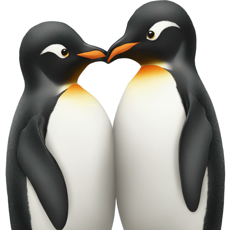 Penguin kissing  emoji