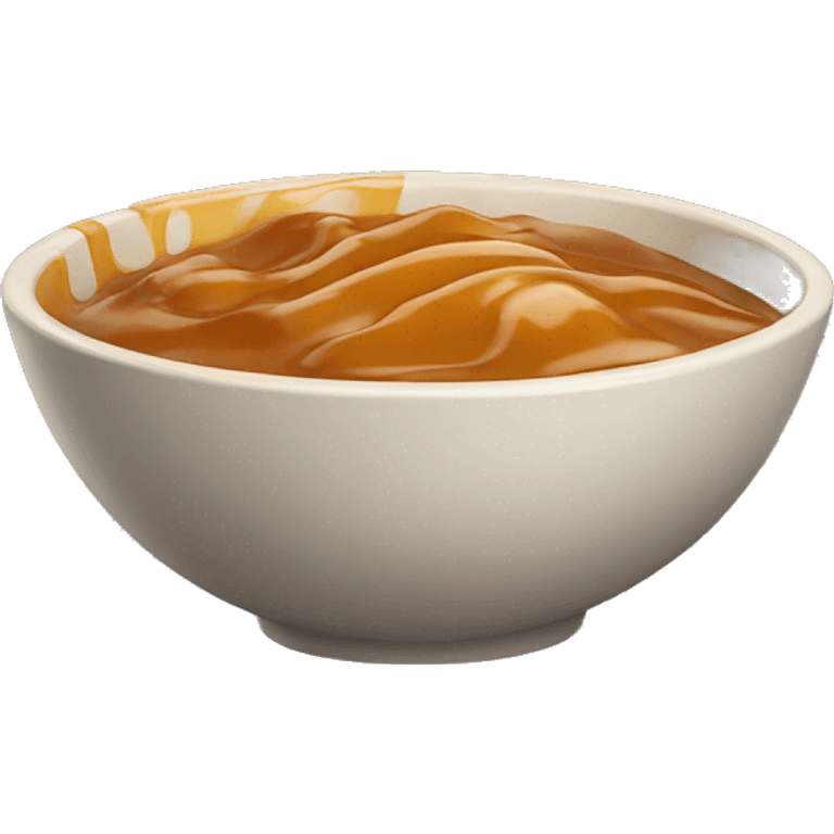 A single bowl of caramel emoji