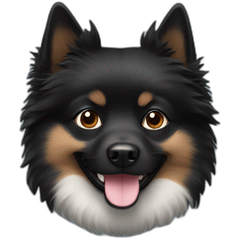 black spitz face emoji