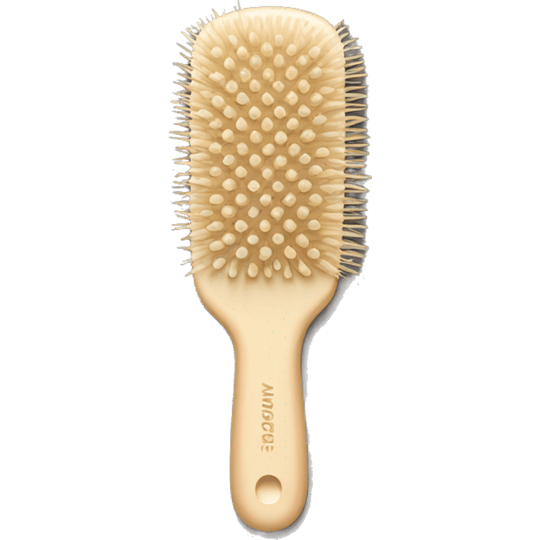 Beige hair brush emoji