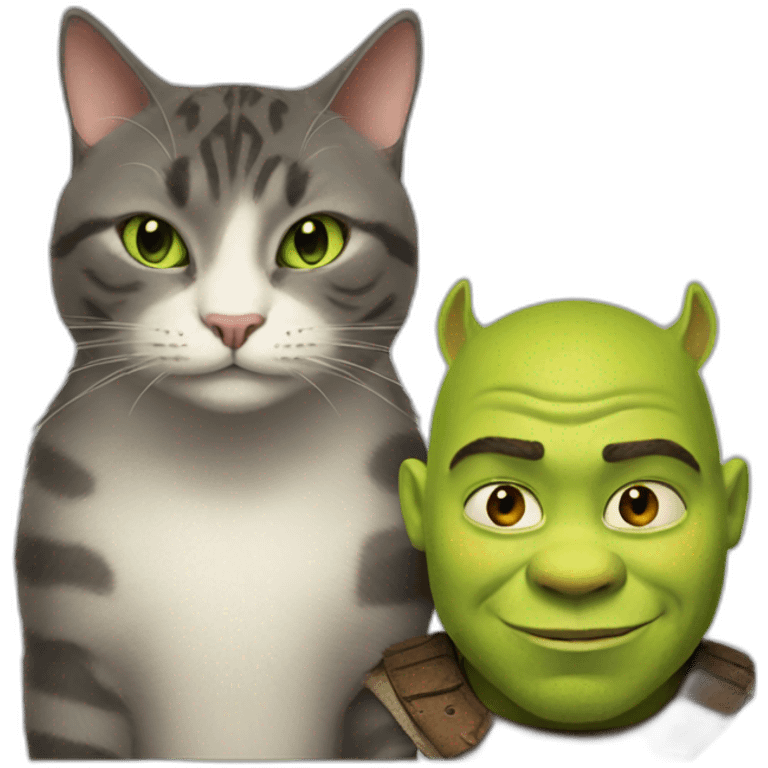 shrek and cat emoji