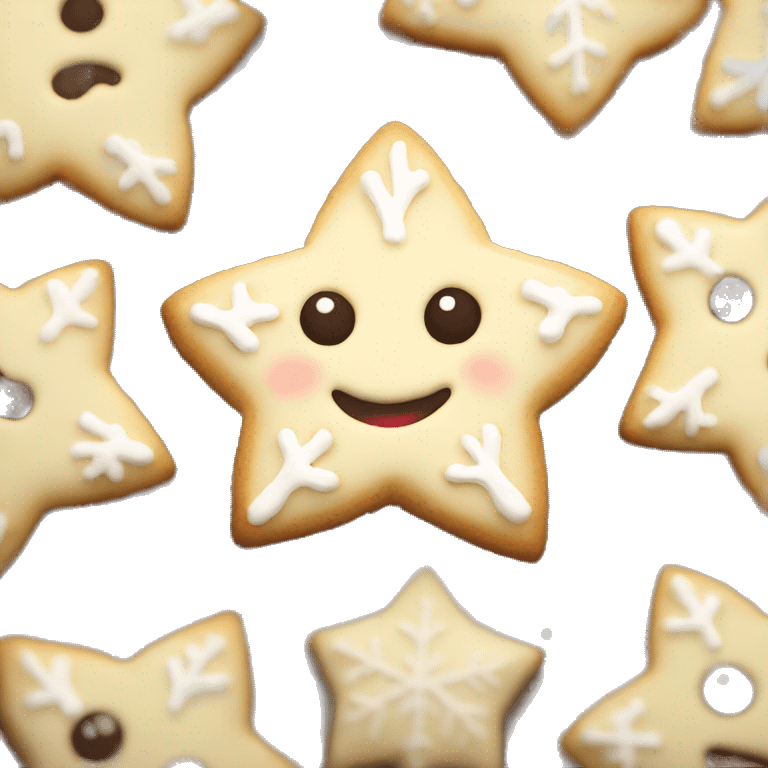 christmas sugar cookie, cute, aesthetic  emoji