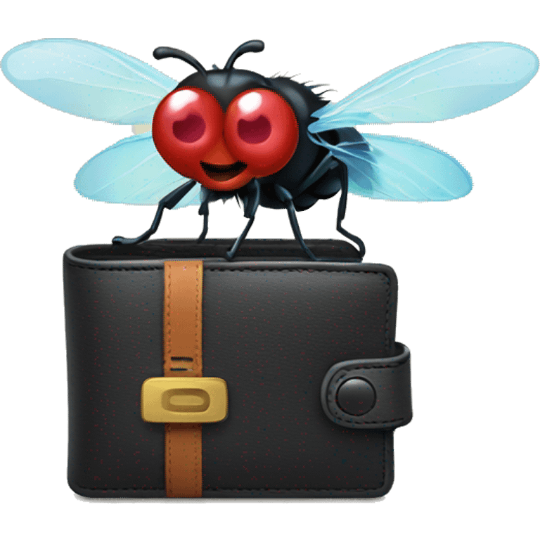 Fly flying out of wallet emoji