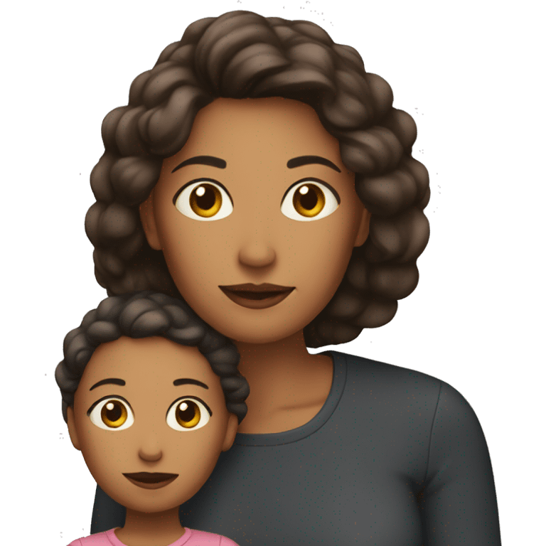 Woman with her daughter emoji