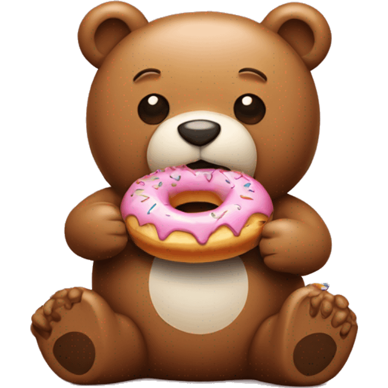 teddybear with doughnut emoji