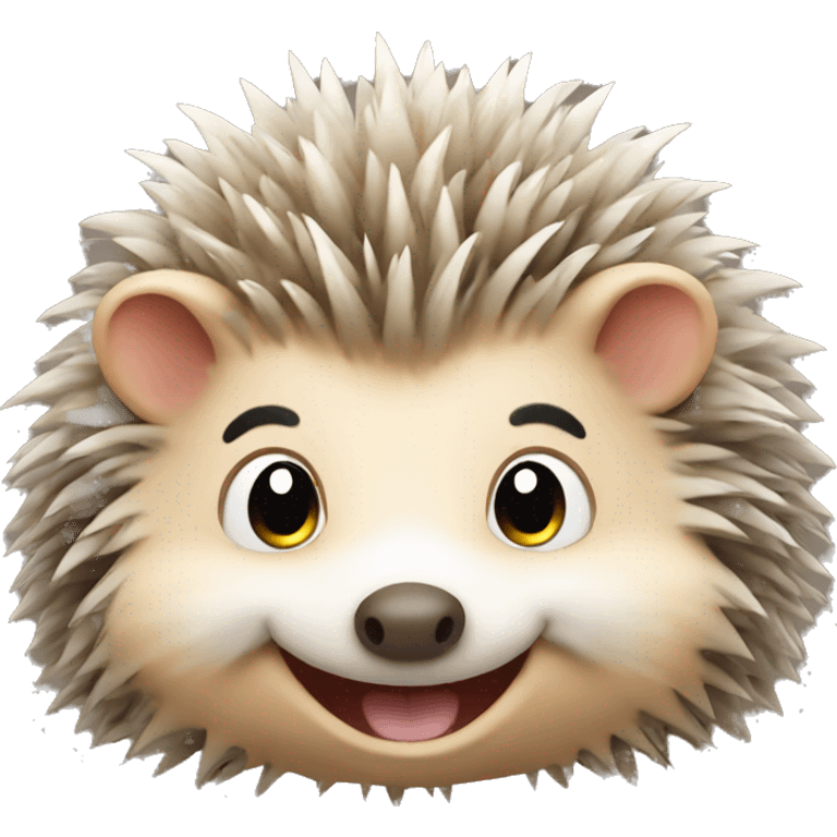 smiling hedgehog  emoji