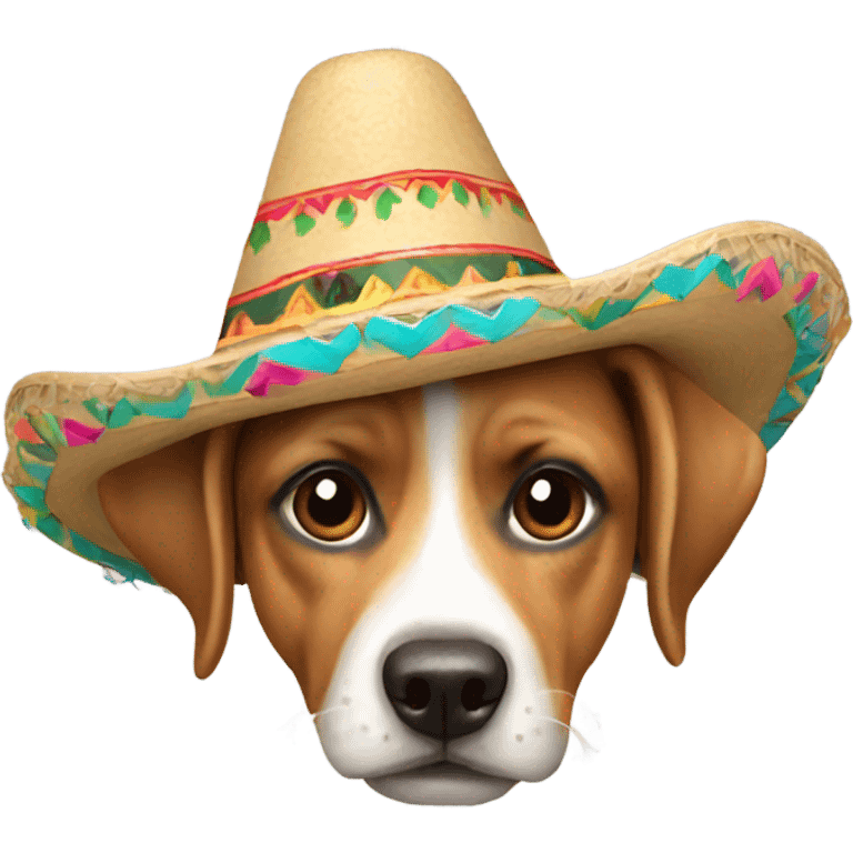 A dog wearing a sombrero ￼ emoji