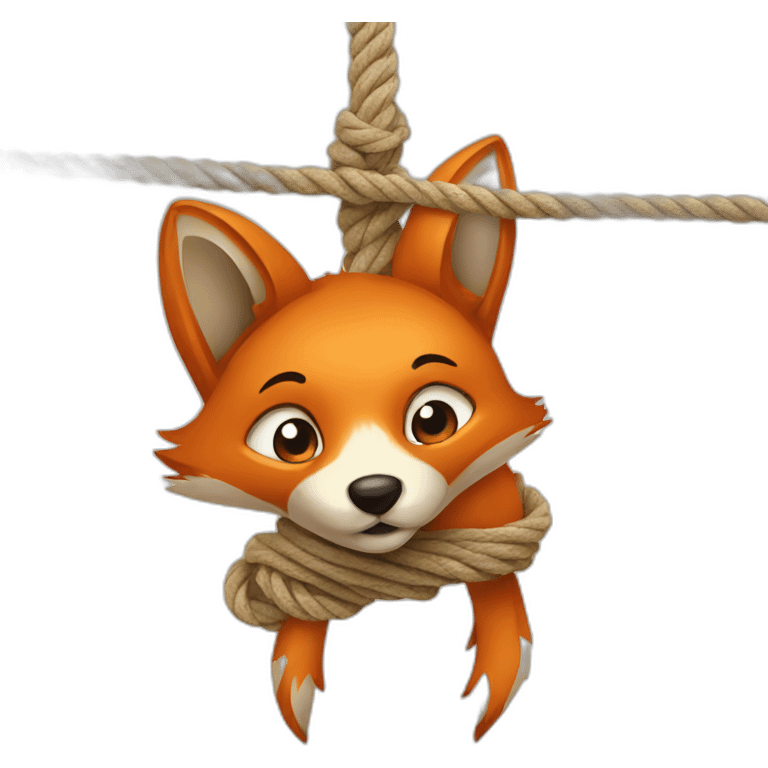 fox tied in ropes emoji