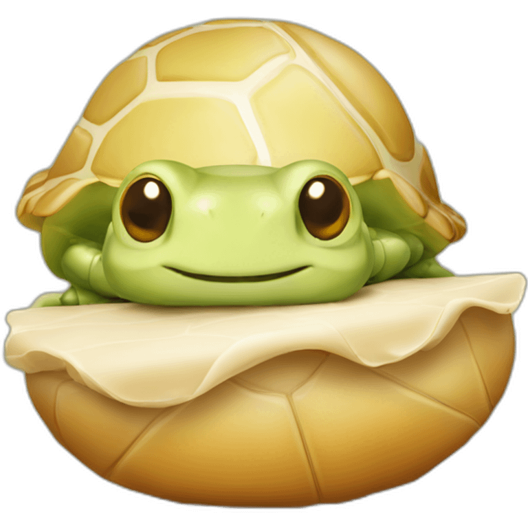 sauterelle sur tortue emoji