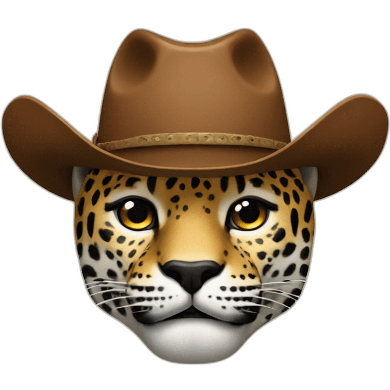 Jaguar cowboy hat emoji