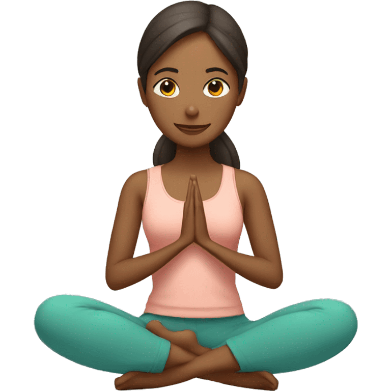 Una persona haciendo yoga emoji