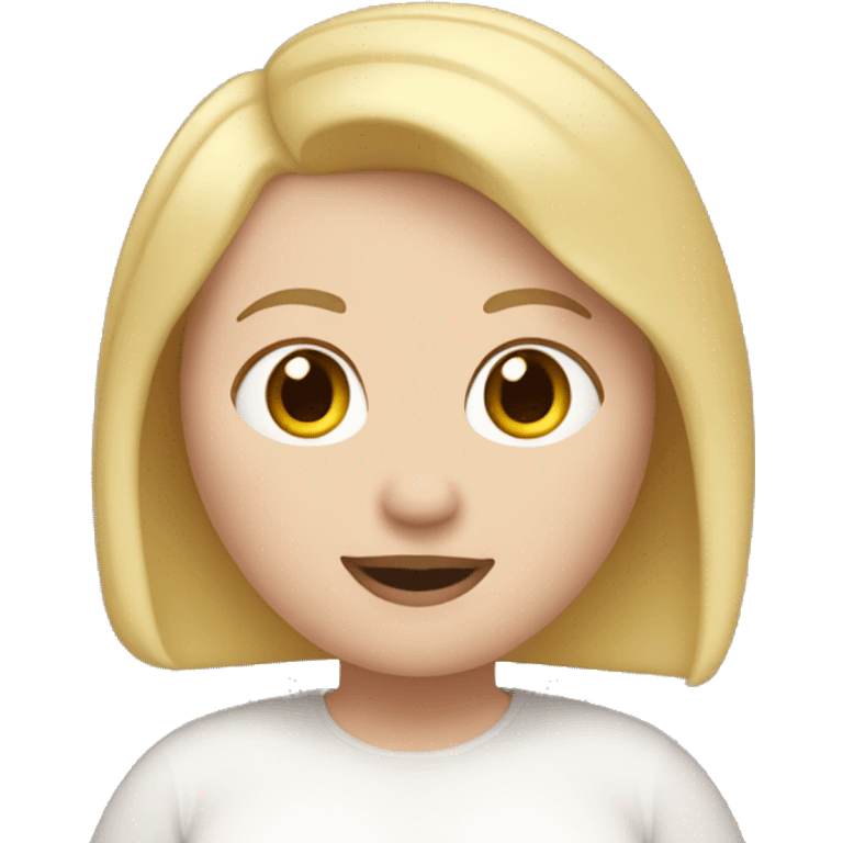 fat white woman with blonde bob and mickey ears emoji