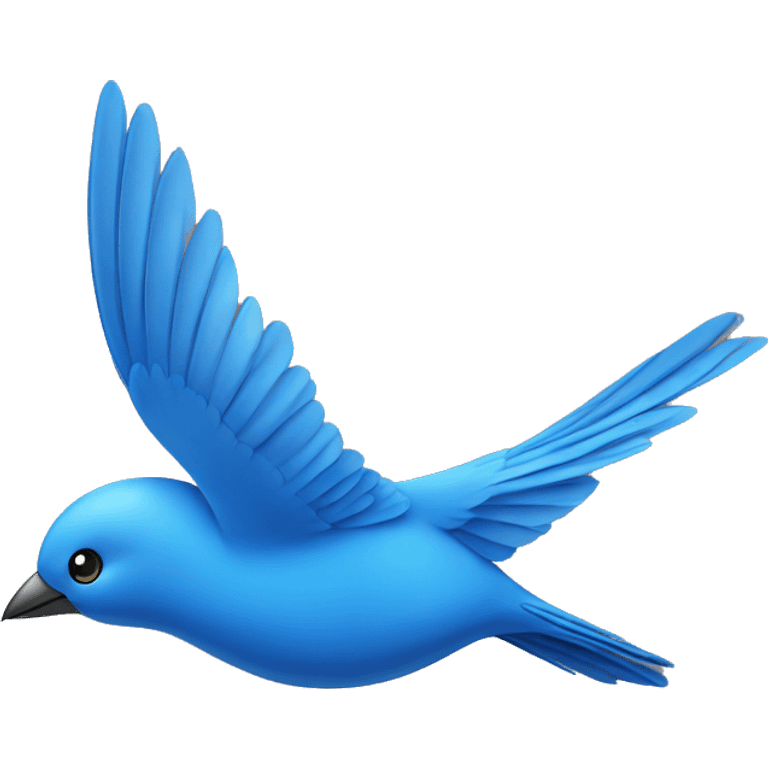 blue bird flying emoji