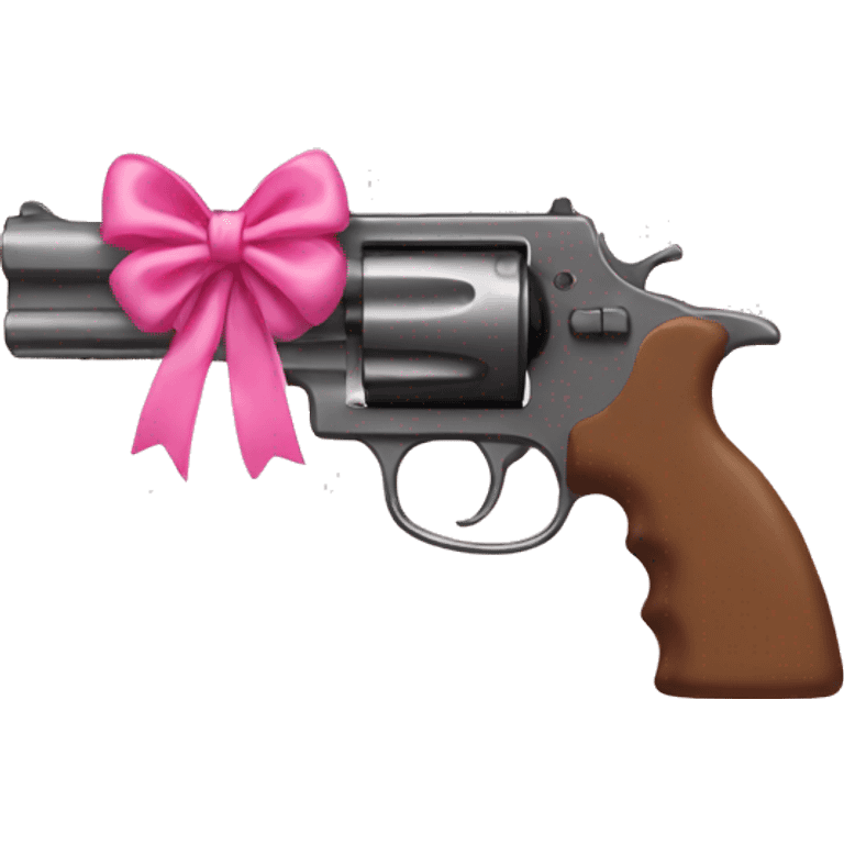 Gun with pink bow emoji