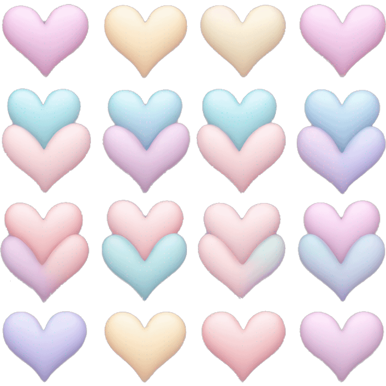 Pastel hearts emoji